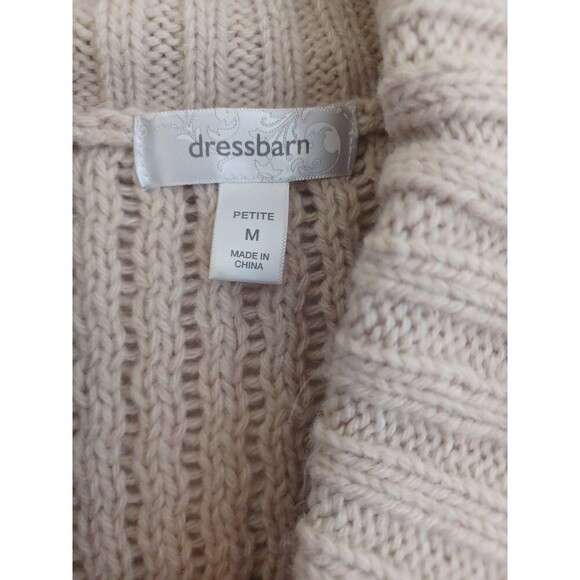 Dressbarn chunky knit woolblend cardigan sweater MPetite big button boho retro - Picture 2 of 12